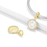 Antler Zircon Circle Silver Pendant